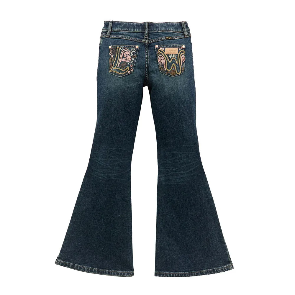 112368278 Wrangler X Lainey Wilson Girls Bell-Bottom Jean - Boho