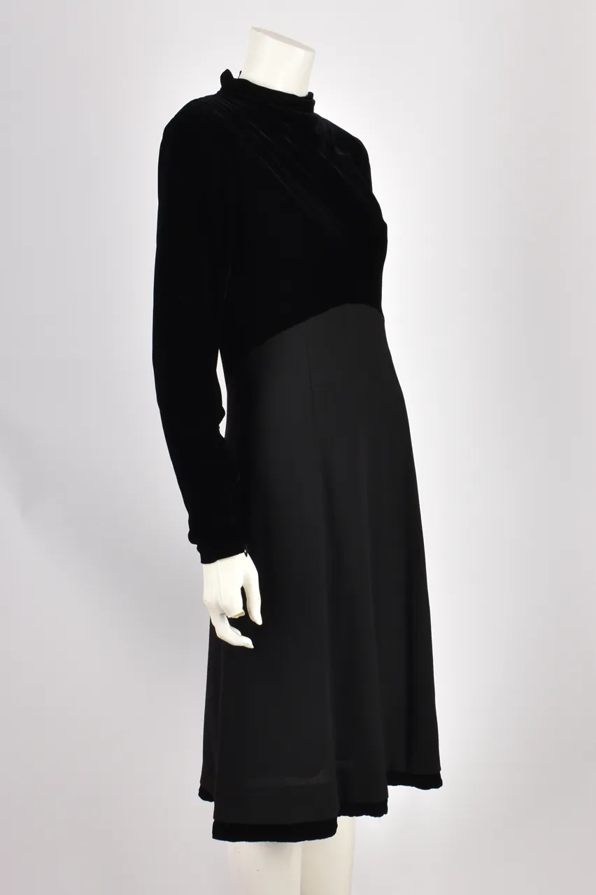 1970's YVES SAINT LAURENT SILK VELVET DRESS