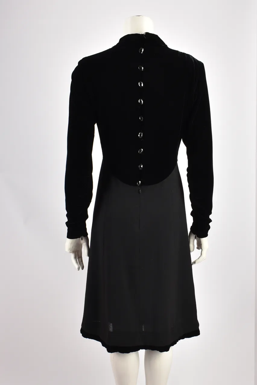 1970's YVES SAINT LAURENT SILK VELVET DRESS