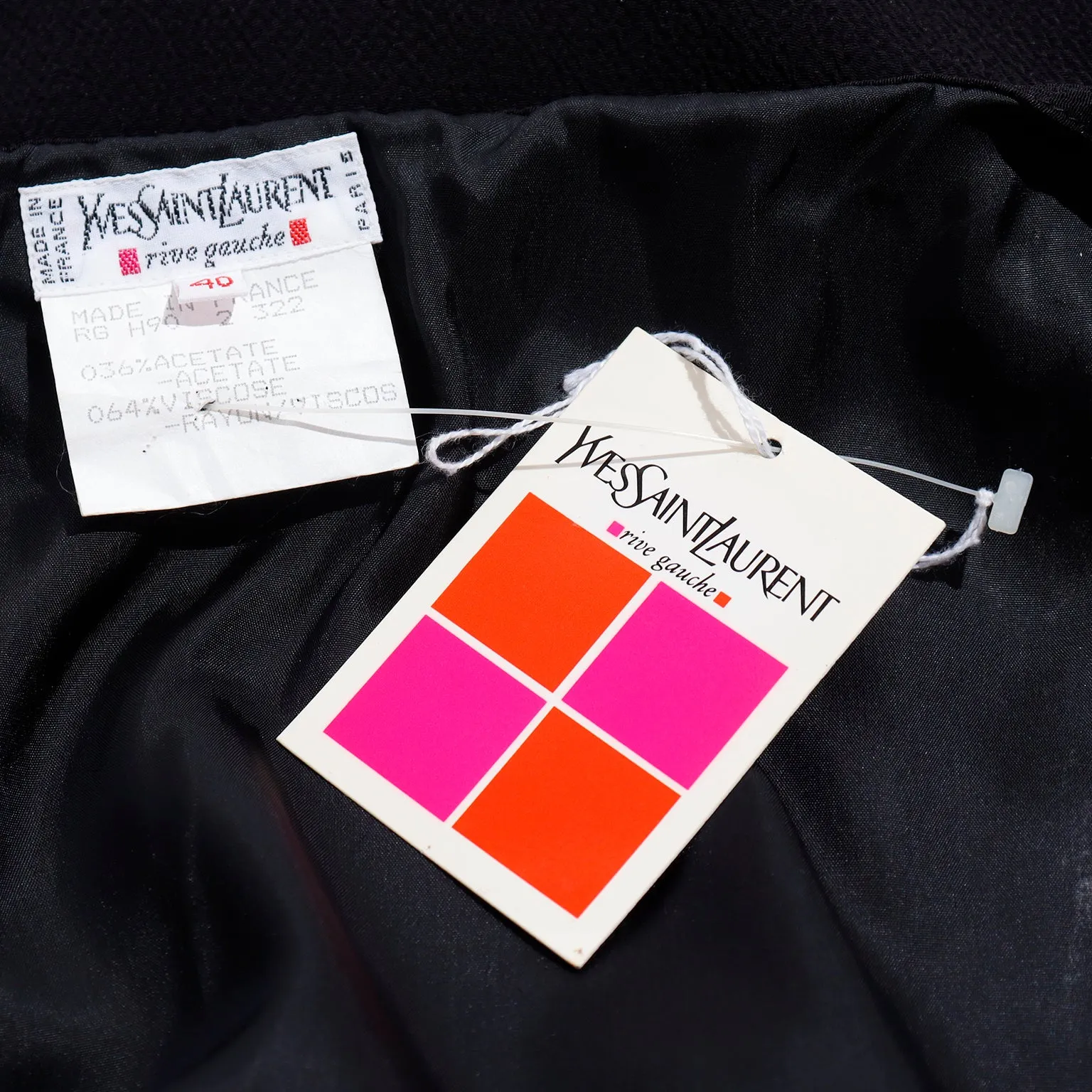 1990 Yves Saint Laurent Documented Runway Black Bow Dress