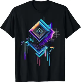 Art Graphic Abstract Polygon Architecture Motif T-Shirt