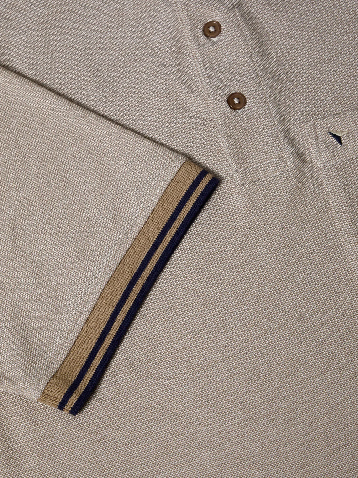 Daniel Grahame Short Sleeve 3 Button Polo Shirt - Light Brown