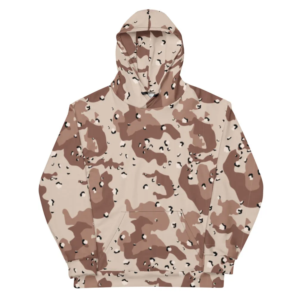 Desert Camouflage Pattern Brushed Fleece Hoodie Sweatshirt