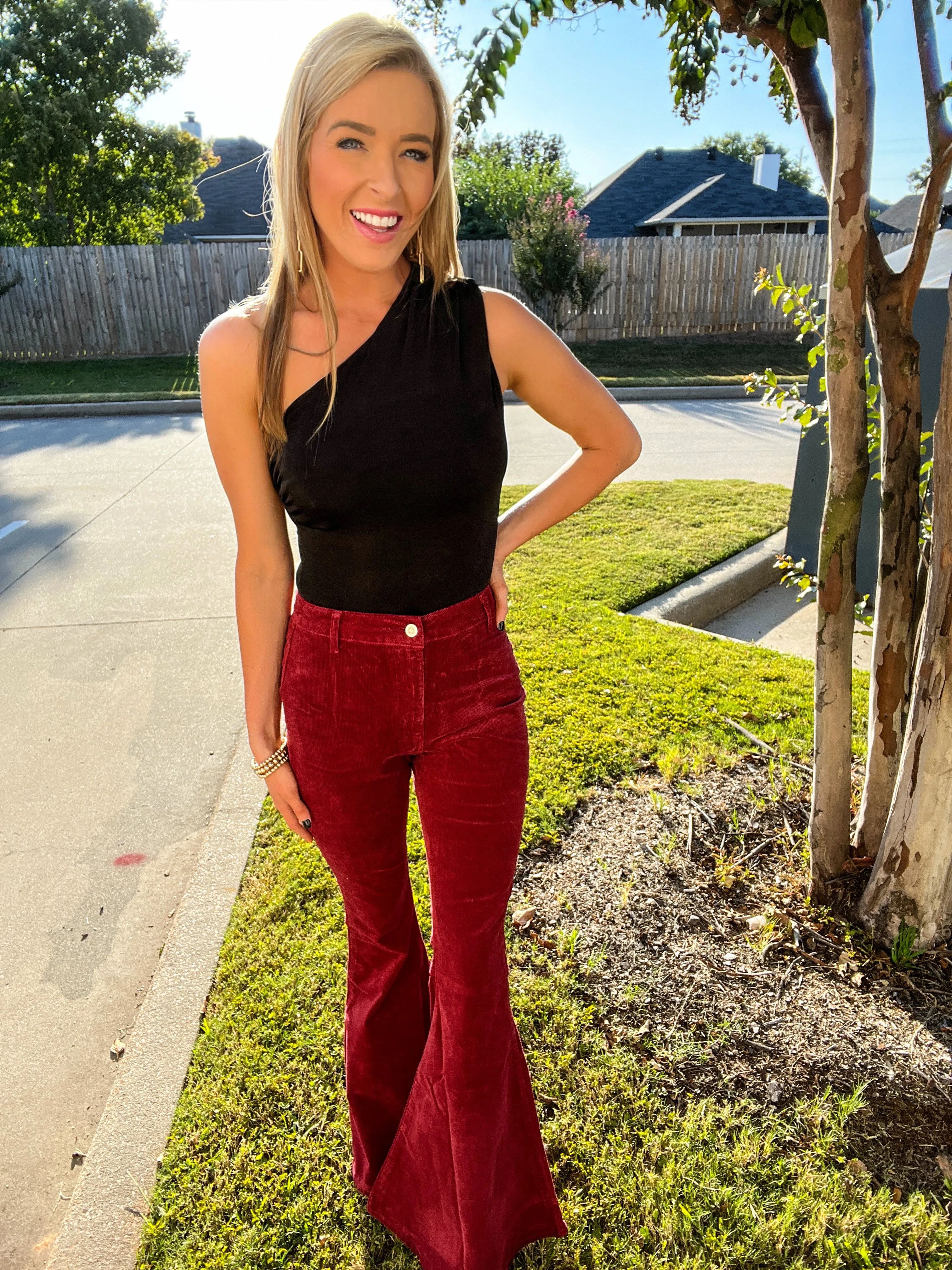 Fallidays Corduroy Bell Bottoms - Wine