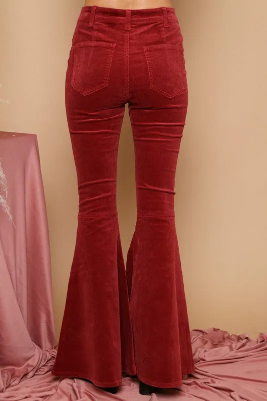 Fallidays Corduroy Bell Bottoms - Wine