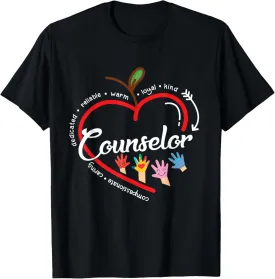 Funny Counselor Shirt Graphic painted hands Back To School T-Shirt