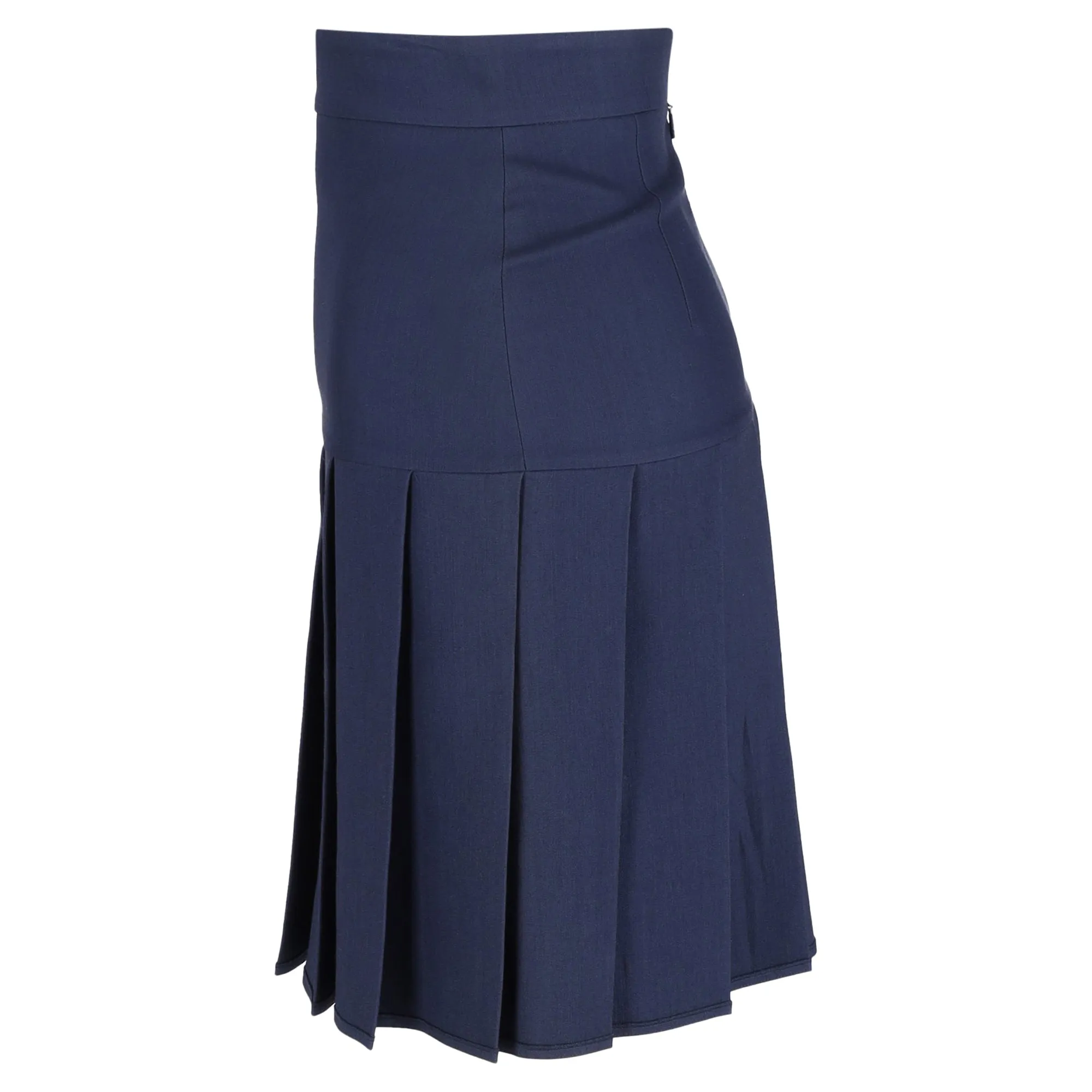 Gucci Mini High-Rise Pleated Skirt inn Navy Blue Viscose