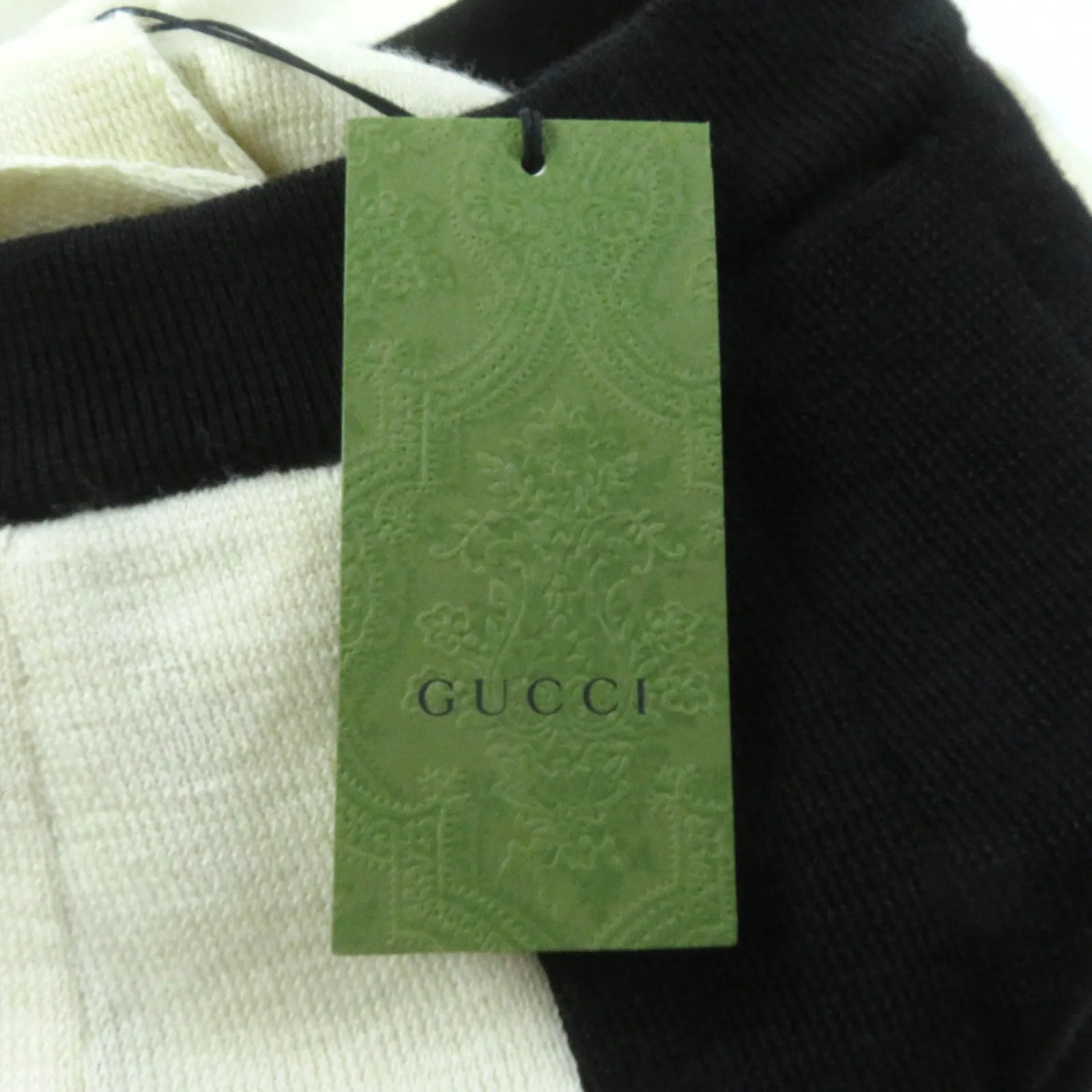 GUCCI Pleated skirt 731043 wool Black Ivory XS