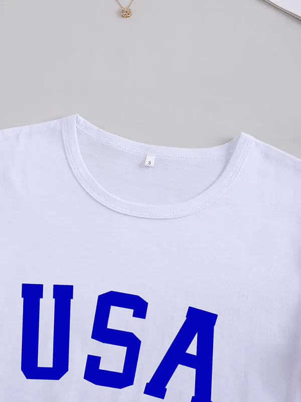 Katherine Women's USA Graphic Slim Fit T-shirt