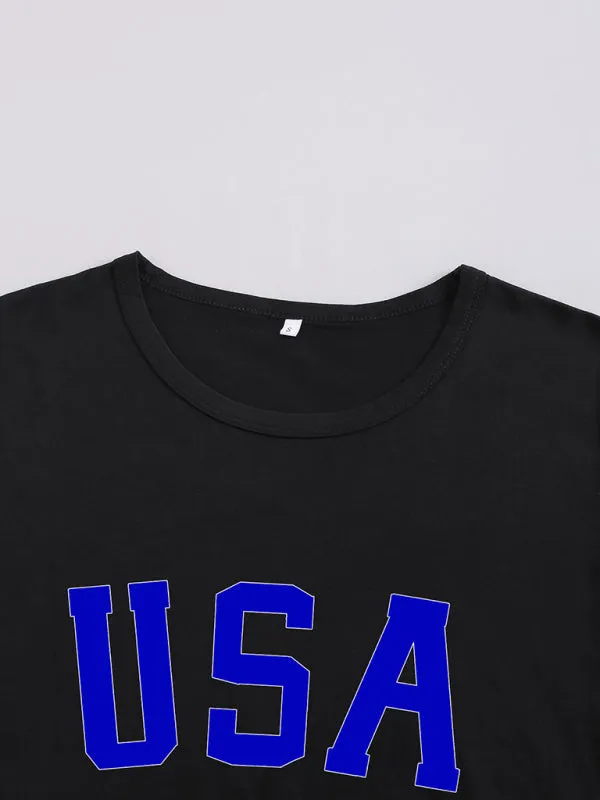 Katherine Women's USA Graphic Slim Fit T-shirt