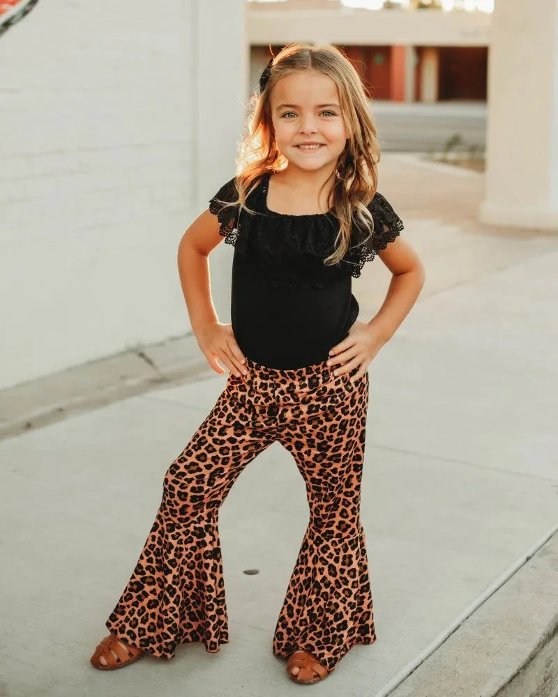 Kids Leopard Bell Bottoms