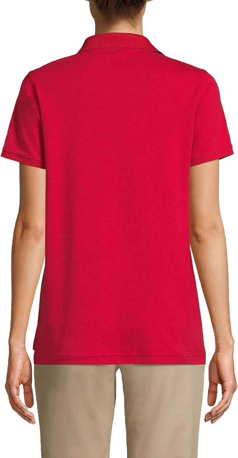 Lands' End School Uniform Women's Short Sleeve Interlock Polo Shirt