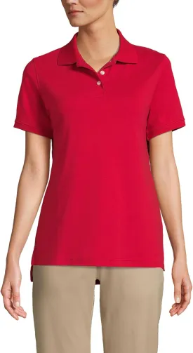 Lands' End School Uniform Women's Short Sleeve Interlock Polo Shirt