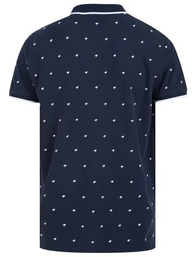 Le Shark Yanis Printed Cotton Pique Polo Shirt - Navy