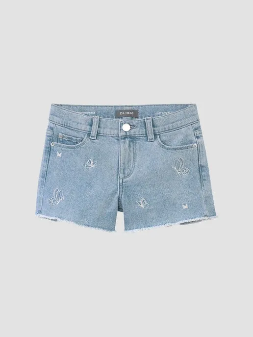 Lucy Cut Off Short - Indigo Butterfly