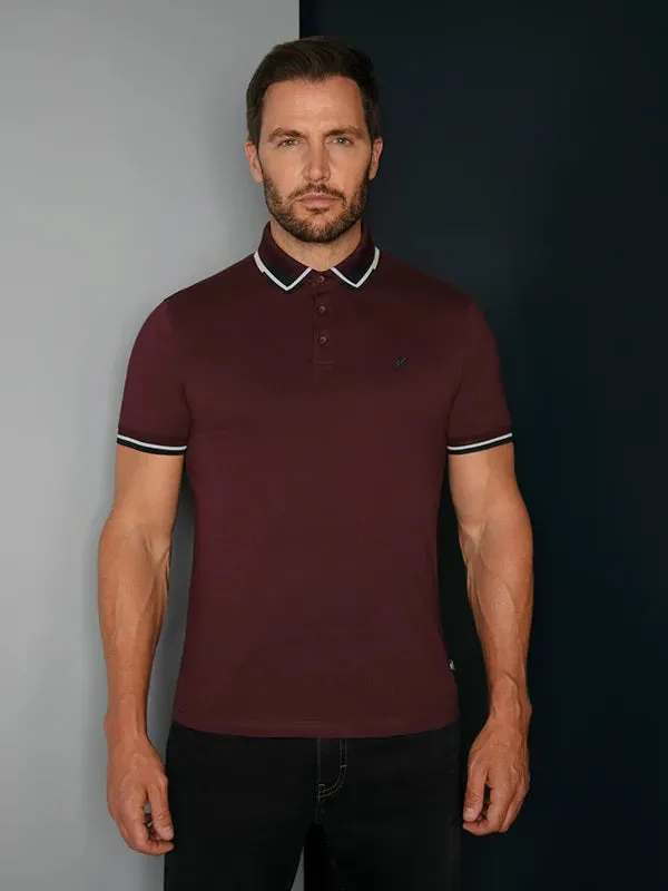Mish Mash Carlo Regular Fit Jersey Polo Shirt - Wine