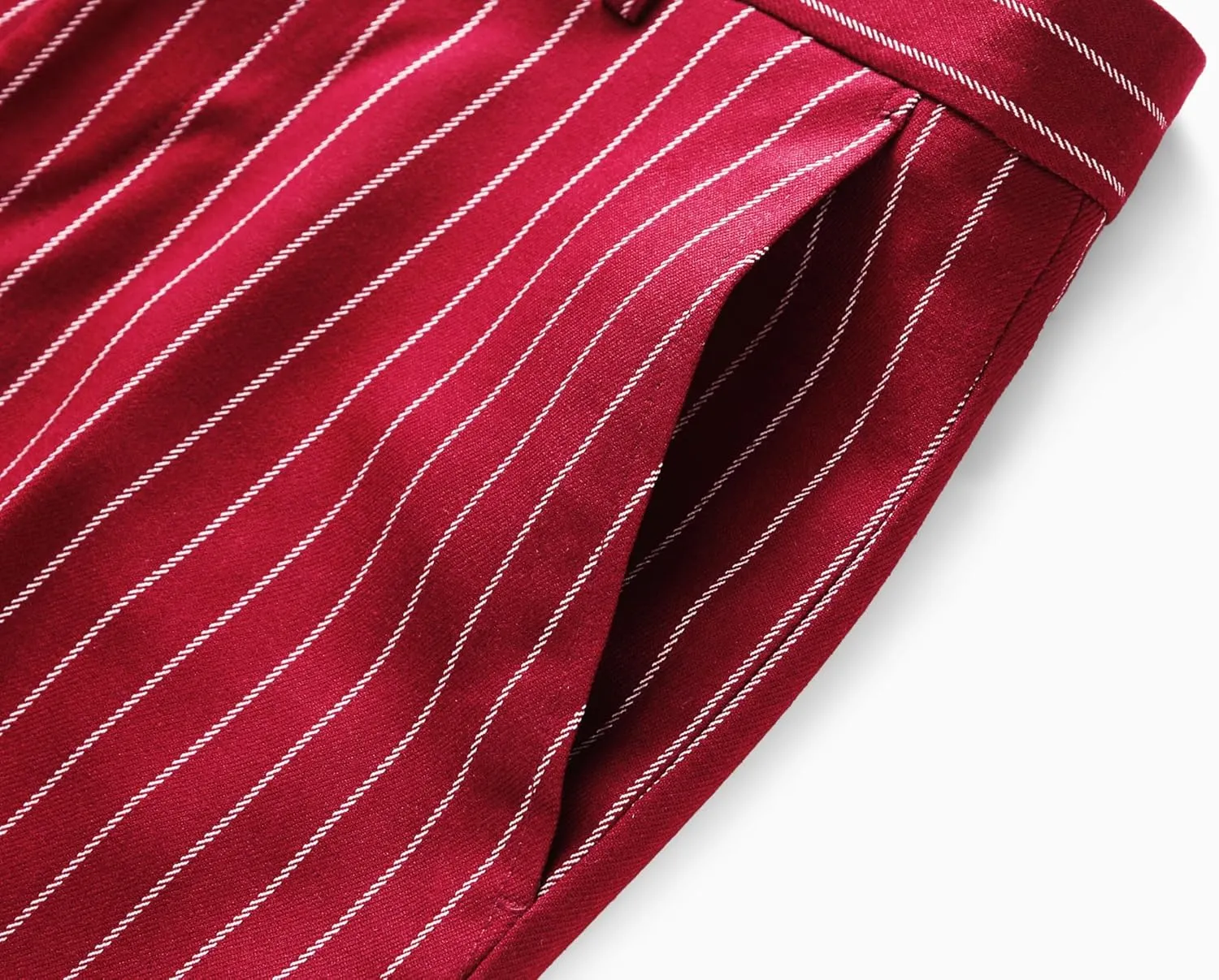 MOGU Mens Striped Slim Fit Dress Pants  Lightweight Flat Front Pinstripe Suit Trousers, Business Casual Slacks