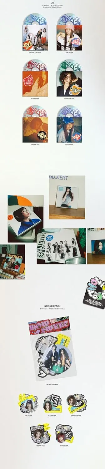 NewJeans How Sweet Double Single Album with Tracking Sealed NJS New Jeans (Standard HYEIN Version)