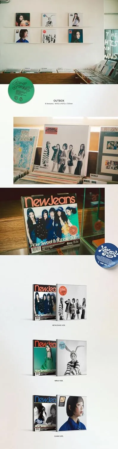 NewJeans How Sweet Double Single Album with Tracking Sealed NJS New Jeans (Standard HYEIN Version)
