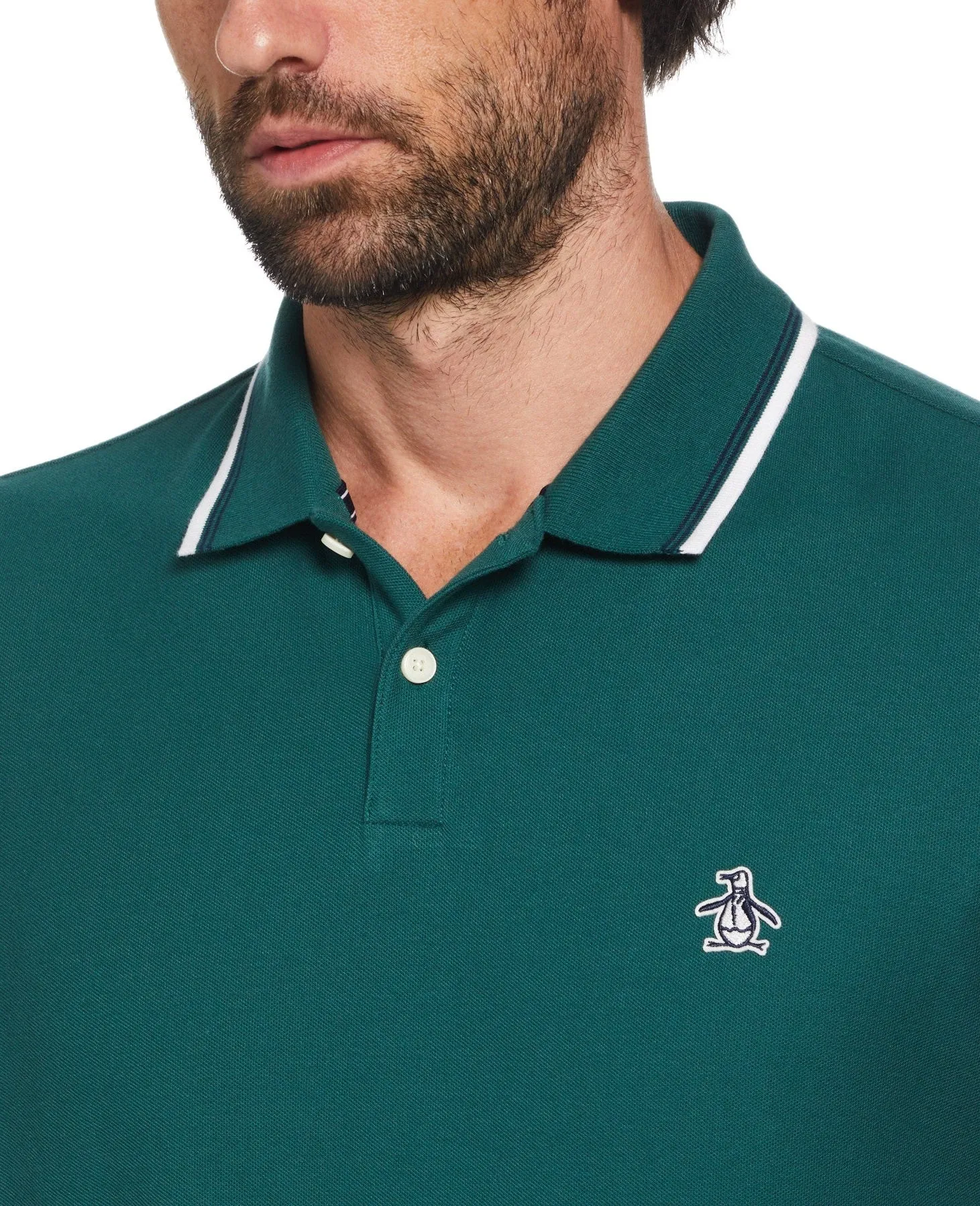 Original Penguin Tipped Sticker Pete Polo Shirt - June Bug
