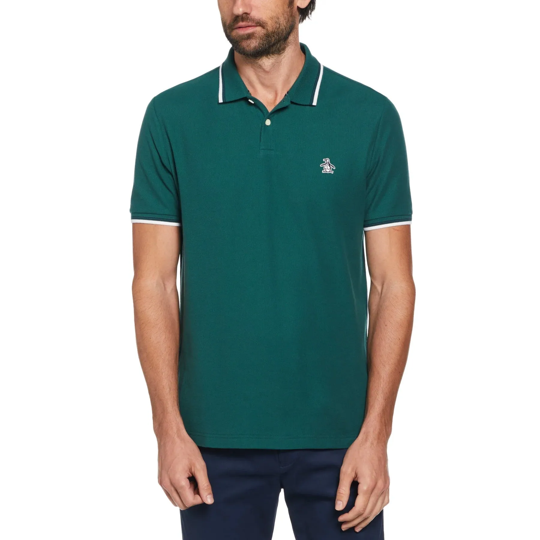 Original Penguin Tipped Sticker Pete Polo Shirt - June Bug