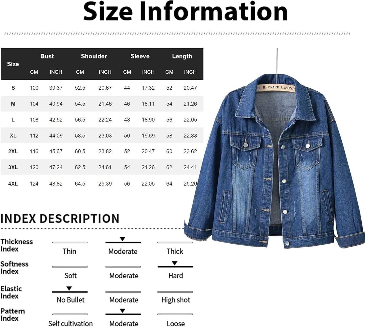 Plus Size Denim Jacket for Women Trendy Long Sleeve Cropped Jean Jacket Lightweight Colored Trucker Coat with Pockets