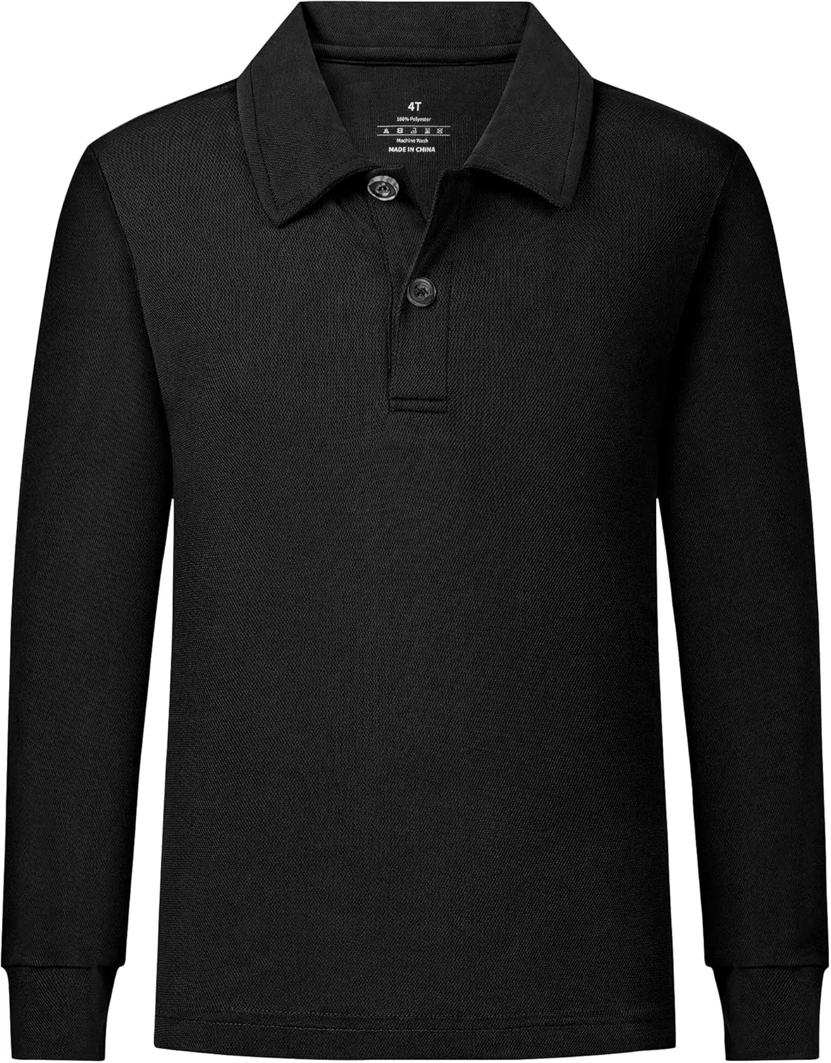 QBK 2T to Youth Boys' Long Sleeve School Uniform Pique Polo Toddler Kids Neon Collared Golf Shirt