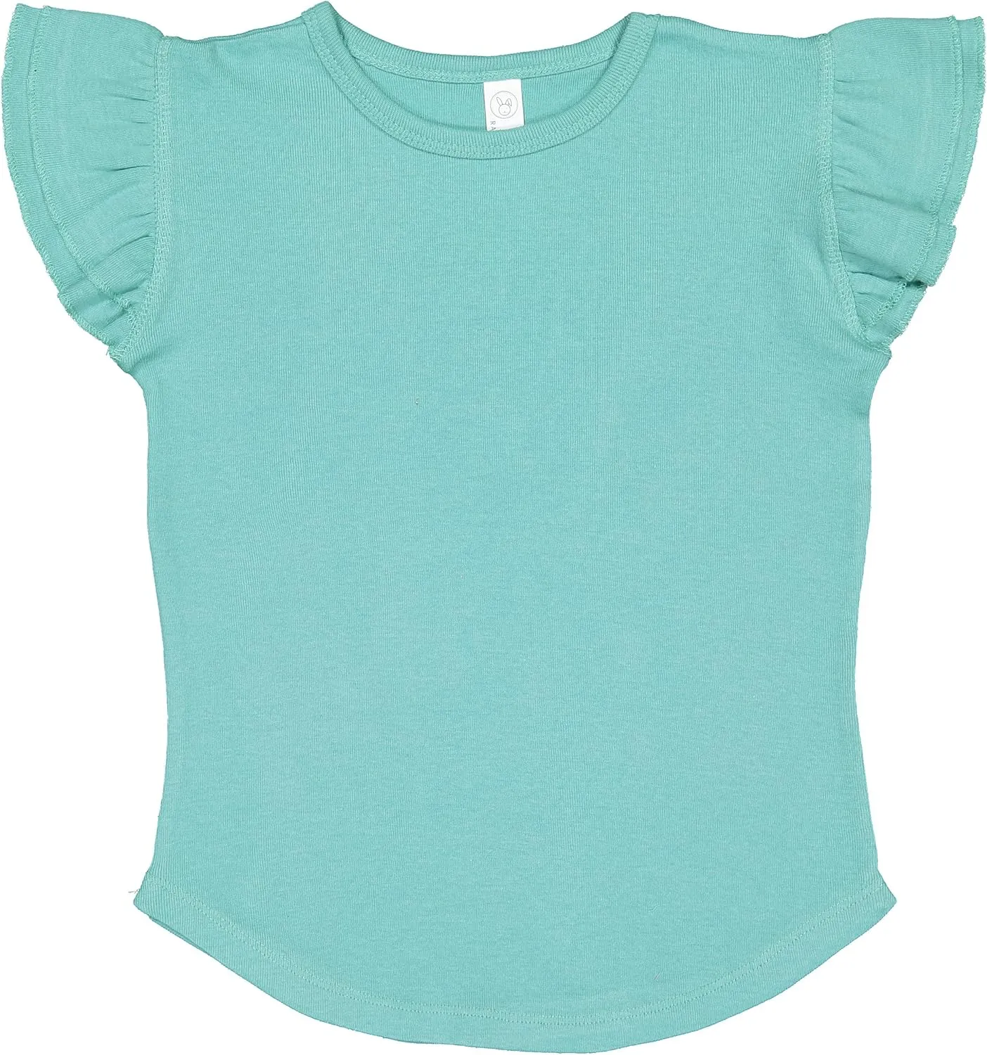 RABBIT SKINS Toddler Girls Flutter Sleeve Tee | Cute T-Shirt with Ruffles
