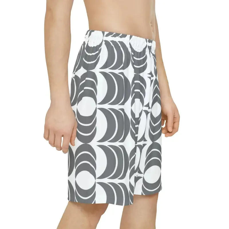 Rock out in White Abstract Pattern Sports Shorts