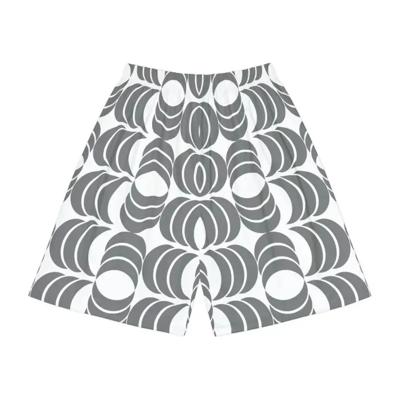 Rock out in White Abstract Pattern Sports Shorts