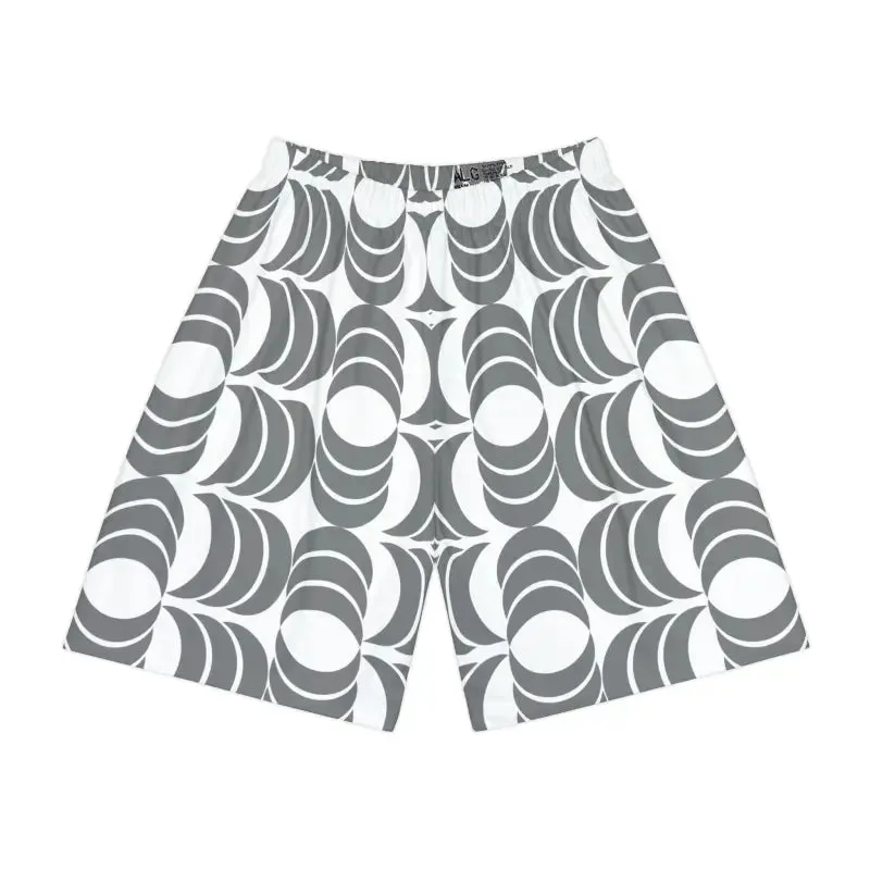 Rock out in White Abstract Pattern Sports Shorts