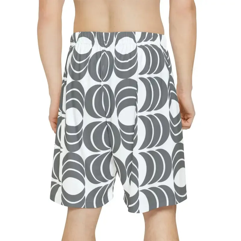 Rock out in White Abstract Pattern Sports Shorts