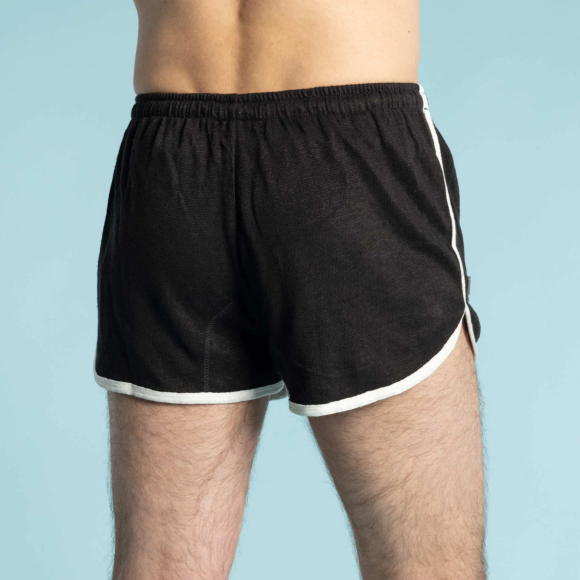 ROCKY 100% Organic Hemp Knit Running Fitness Gym Shorts (No Inside Shorts, Organic Elastic) (100% Biodegradable)