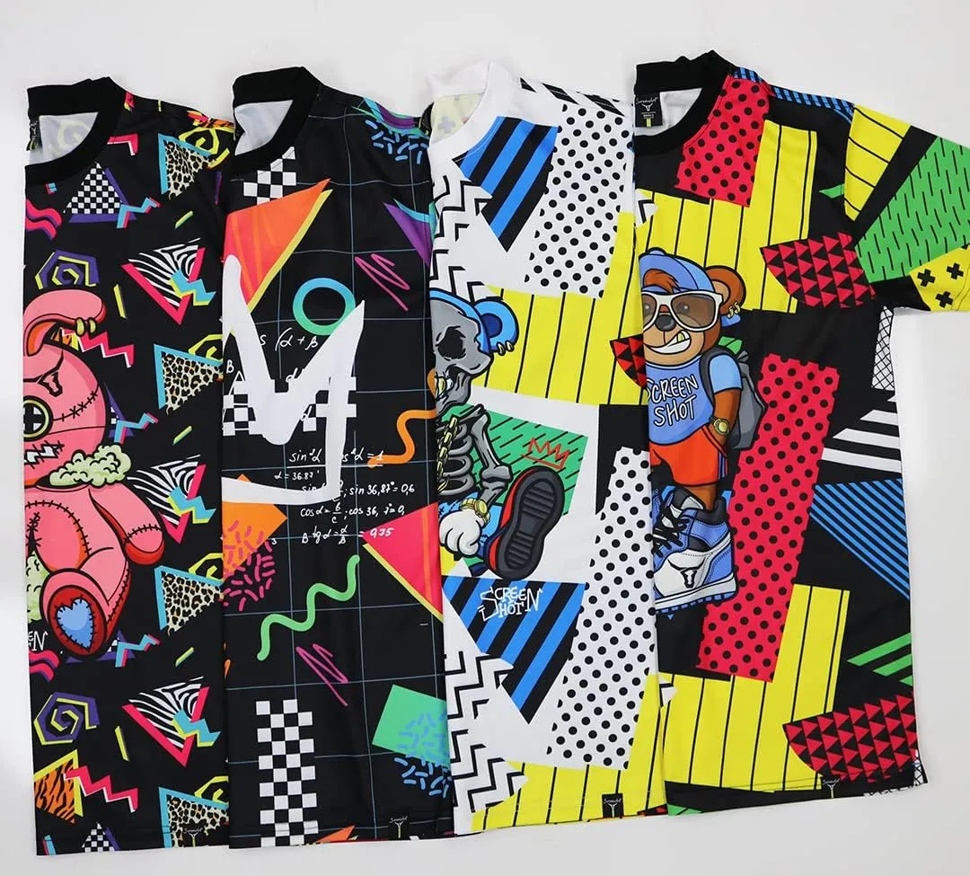 SCREENSHOT Mens Hipster Hip-Hop Premium Technique Tees - Stylish Longline Urban Streetwear Latest NYC Fashion T-Shirts
