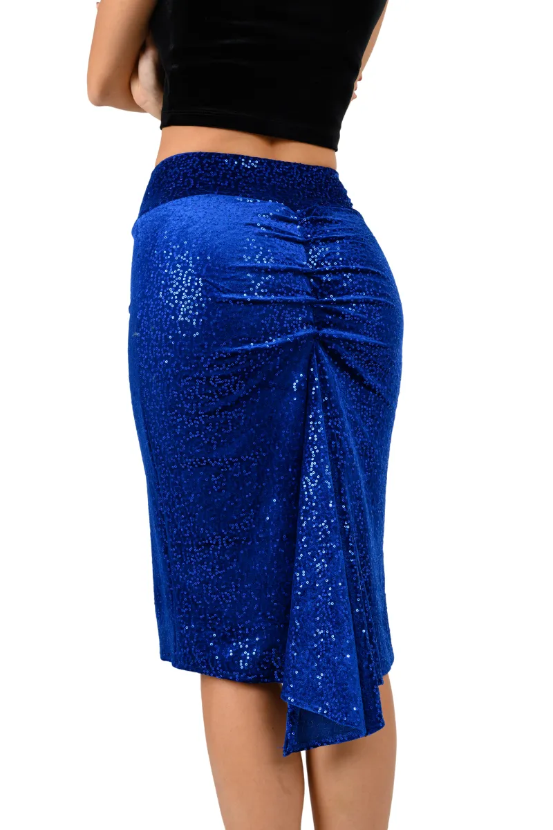 Sequin Velvet Fishtail Skirt