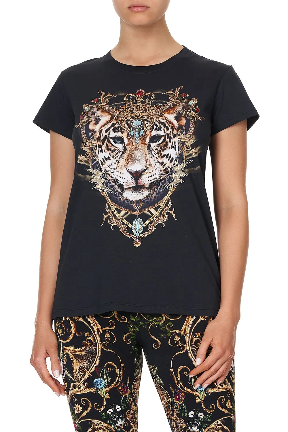 Slim Fit Round Neck Tee- Studio 54
