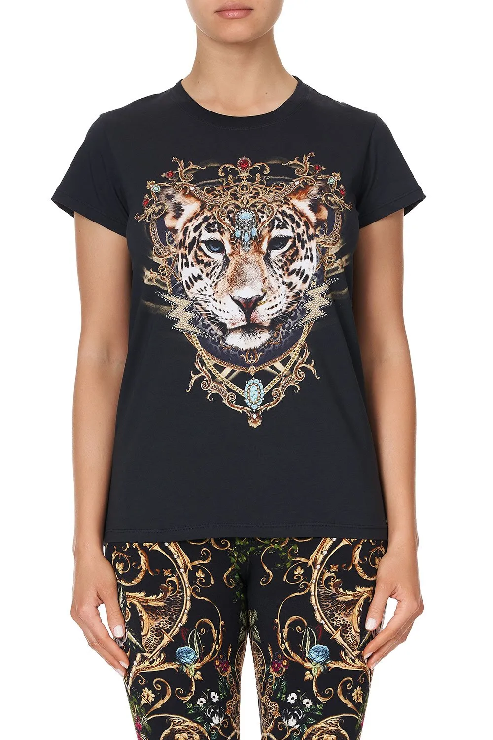 Slim Fit Round Neck Tee- Studio 54