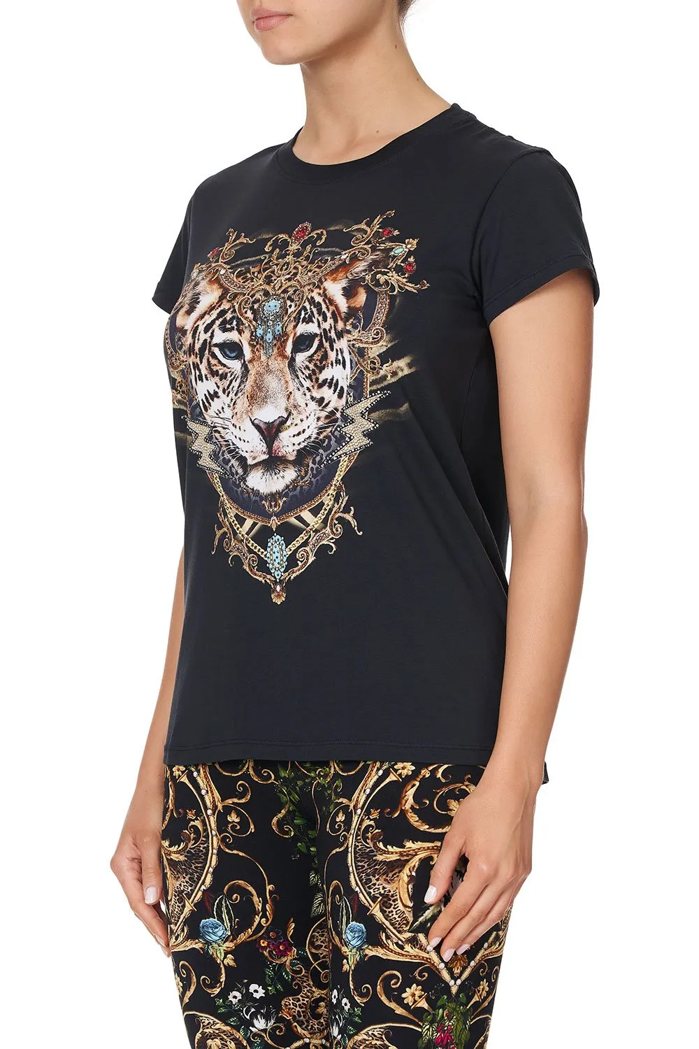 Slim Fit Round Neck Tee- Studio 54