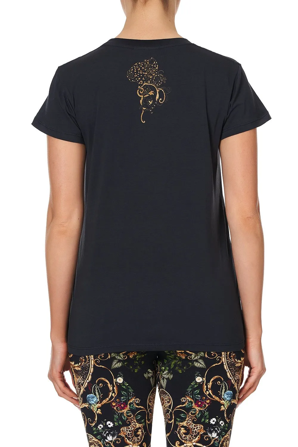 Slim Fit Round Neck Tee- Studio 54