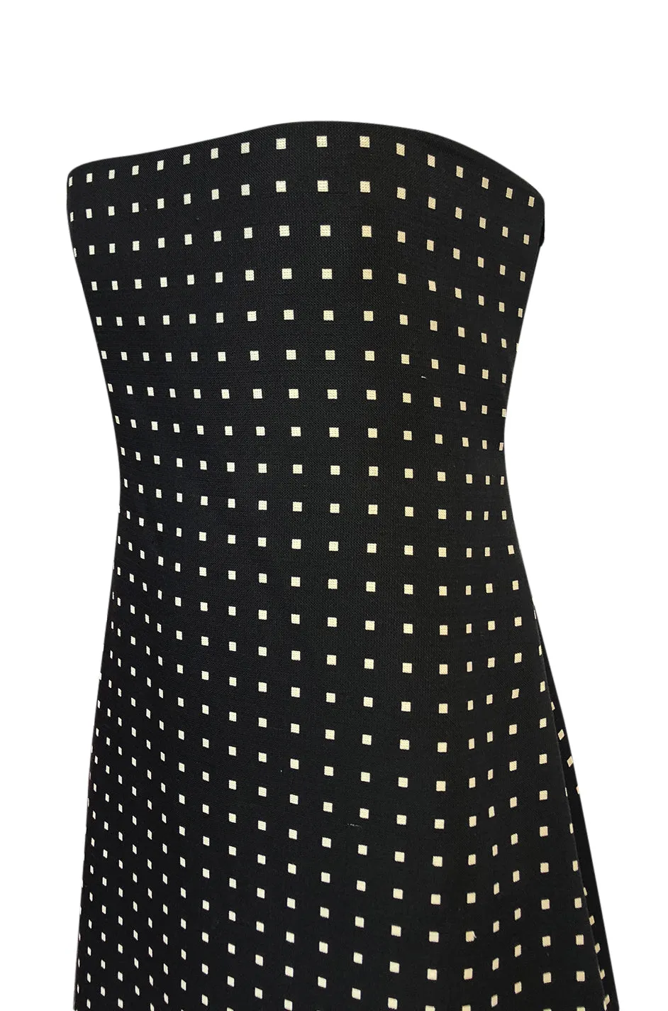 S/S 2000 Yves Saint Laurent by Alber Elbaz Black & White Strapless Dress