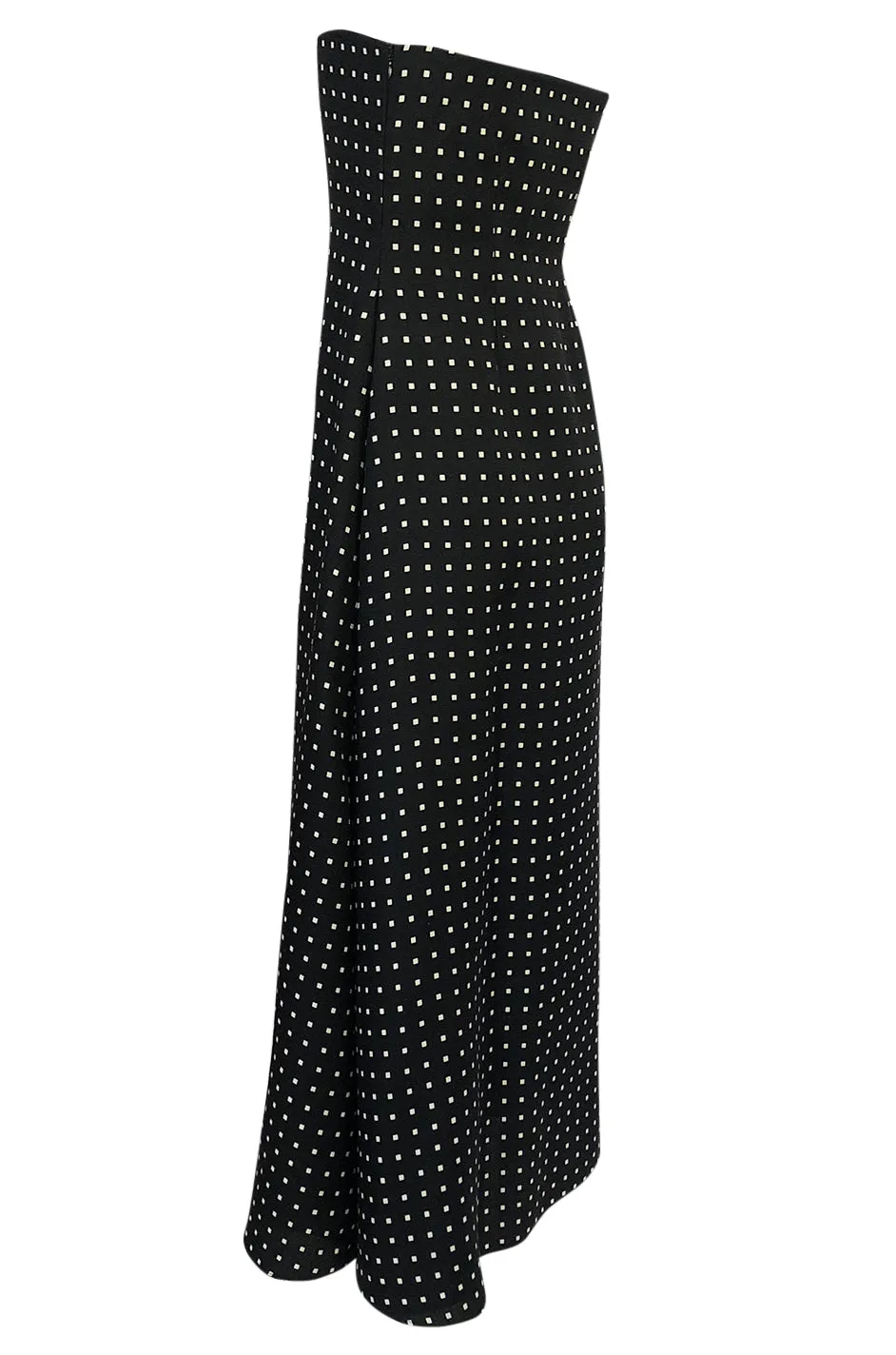 S/S 2000 Yves Saint Laurent by Alber Elbaz Black & White Strapless Dress