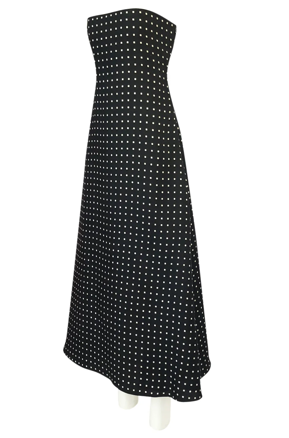 S/S 2000 Yves Saint Laurent by Alber Elbaz Black & White Strapless Dress