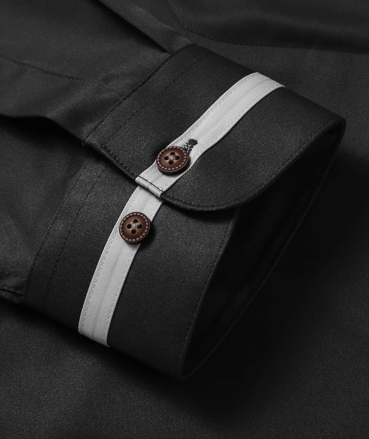 SWISSWELL Mandarin Collar Dress Shirt for Men Clergy Shirt Collarless Button Down Business Casual Shirts