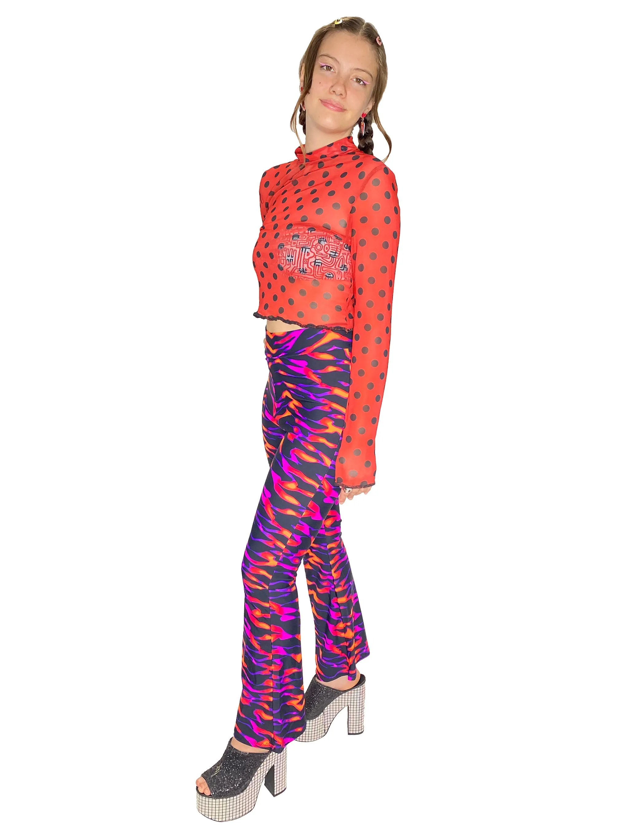 Tiger Glow Bell Bottoms