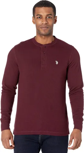 U.S. Polo Assn. Long Sleeve Thermal Henley Shirt