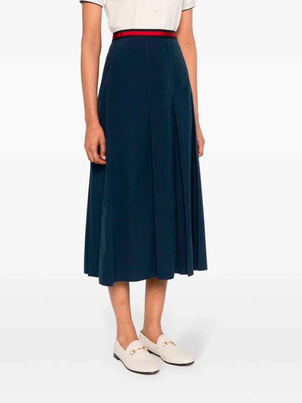 Web poplin skirt