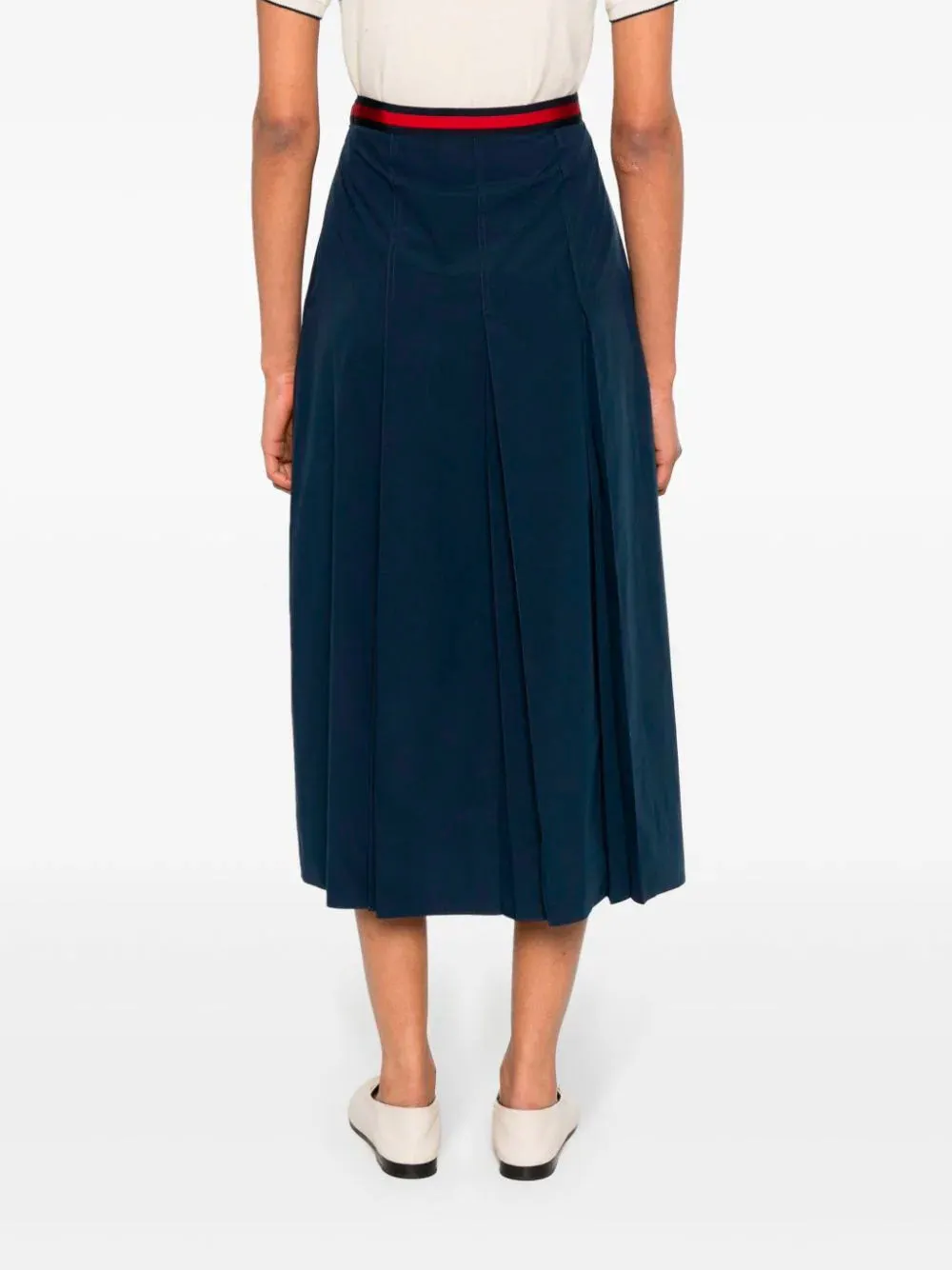 Web poplin skirt