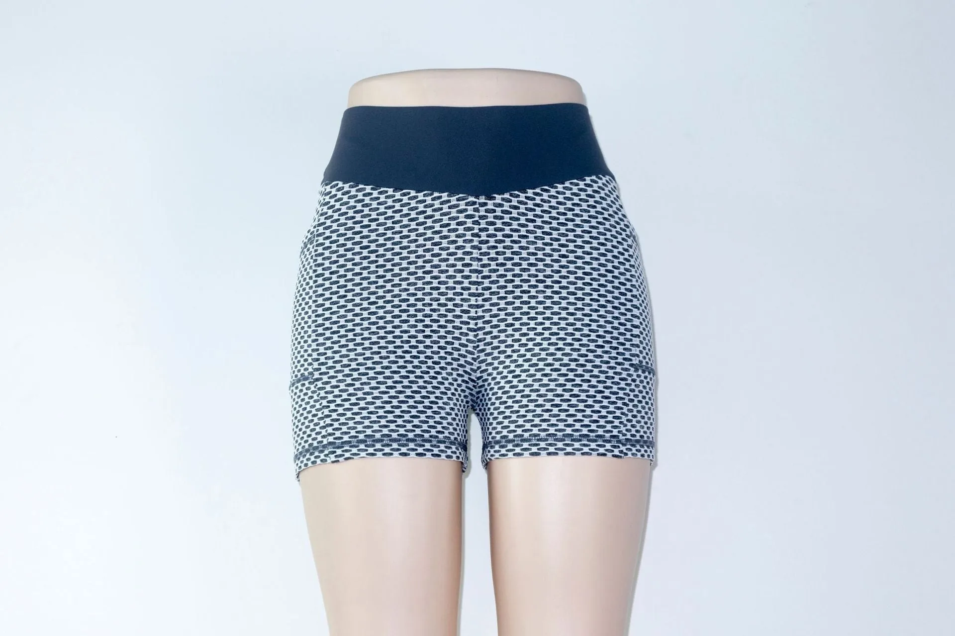 Women Yoga fitness honeycomb pocket high waist sexy hip-lifting breathable shorts