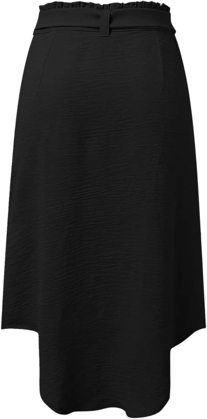 Women??s Skirts High Waist A-Line Tiered Maxi Long Skirt Spring Dresses Beach Maxi Skirt Self Belted A Line Skirts