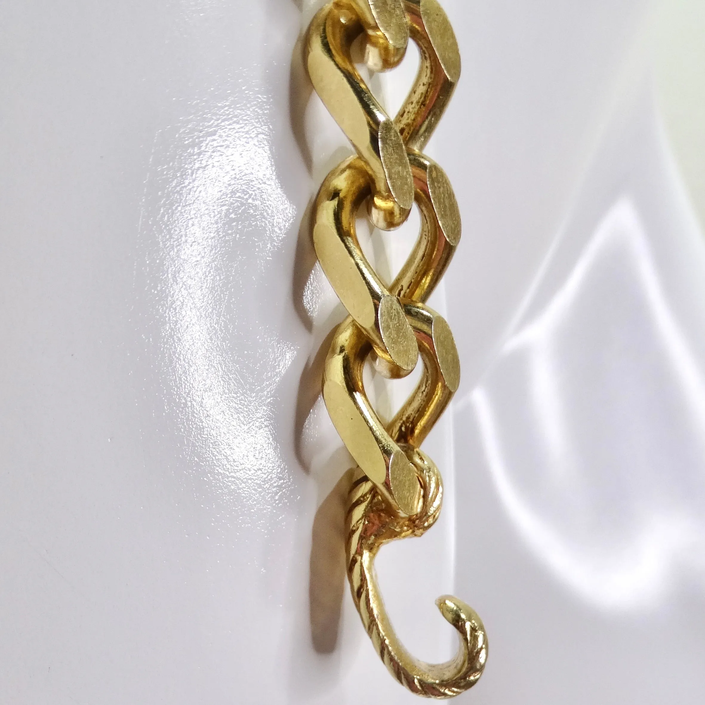 Yves Saint Laurent 1990s Gold Tone Charm Chain Belt